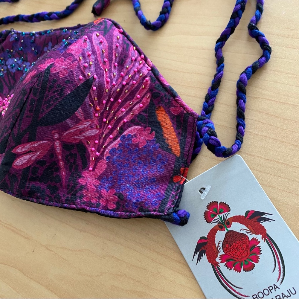 NWT-Anthropologie “Roopa Pemmaraju” Beaded Mask - Picture 4 of 9